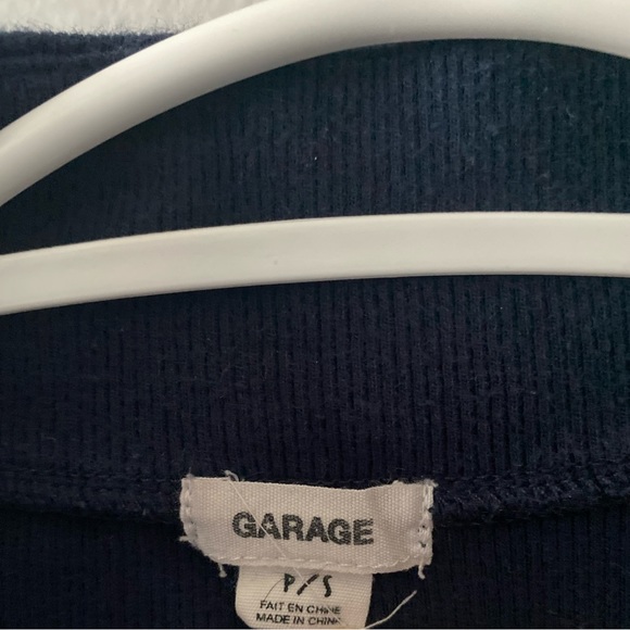 Dark blue quarter zip up from garage in a size small - Picture 2 of 3